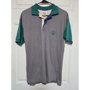 Vintage Dockers Sport Polo Shirt Mens Size Small Gray Green